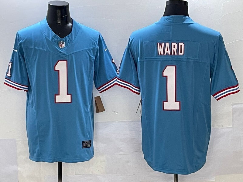 Tennessee Titans #1 Cameron Ward Titans Retro V3 Style 1 Football Jersey football jersey product view 1