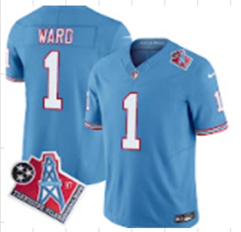 Tennessee Titans #1 Cameron Ward Titans Retro V3 Style 2 Football Jersey football jersey product view 1
