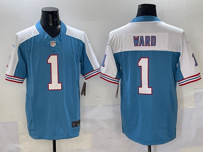Tennessee Titans #1 Cameron Ward Titans Retro V3 Style 3 Football Jersey football jersey product view 1