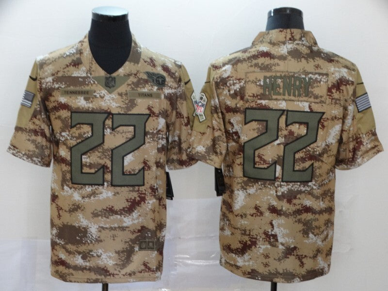 Tennessee Titans #22 Derrick Henry 18 Salute 312 Football Jersey football jersey product view 1