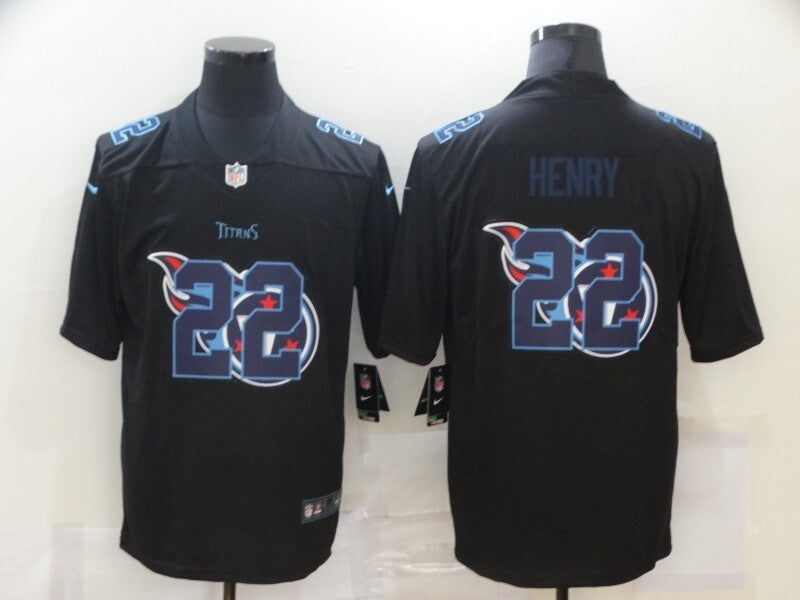 Tennessee Titans #22 Derrick Henry Black Shadow 923 Football Jersey football jersey product view 1