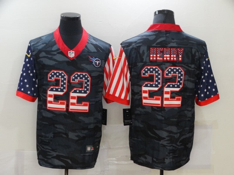 Tennessee Titans #22 Derrick Henry Style 1 Football Jersey football jersey product view 1