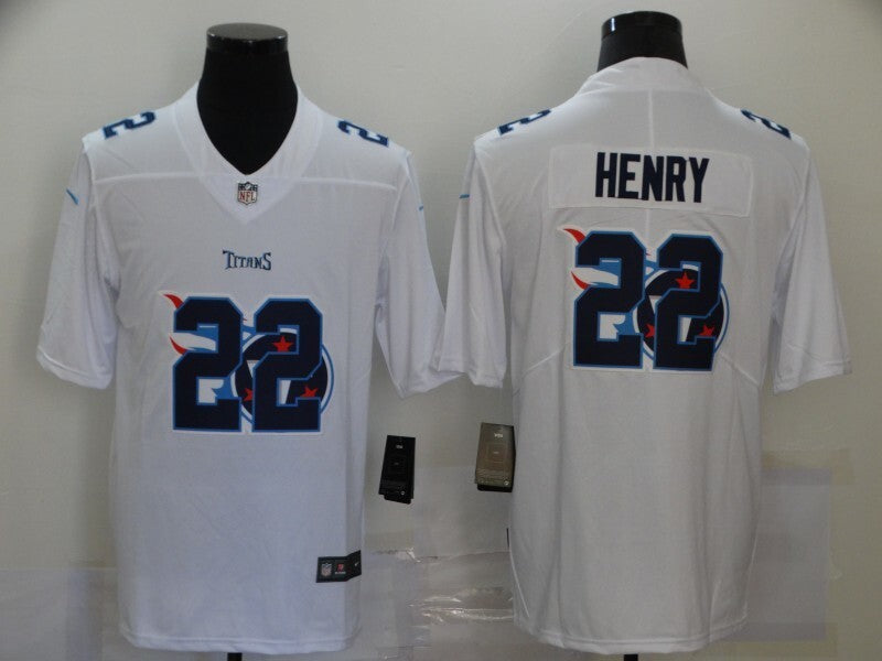 Tennessee Titans #22 Derrick Henry White Shadow 390 Football Jersey football jersey product view 1