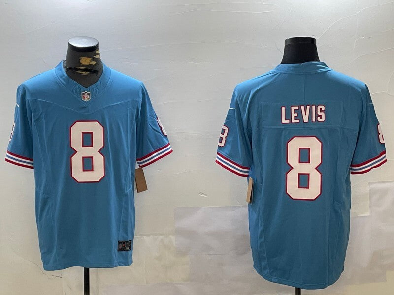 Tennessee Titans #8 Will Levis Football Jersey football jersey product view 1