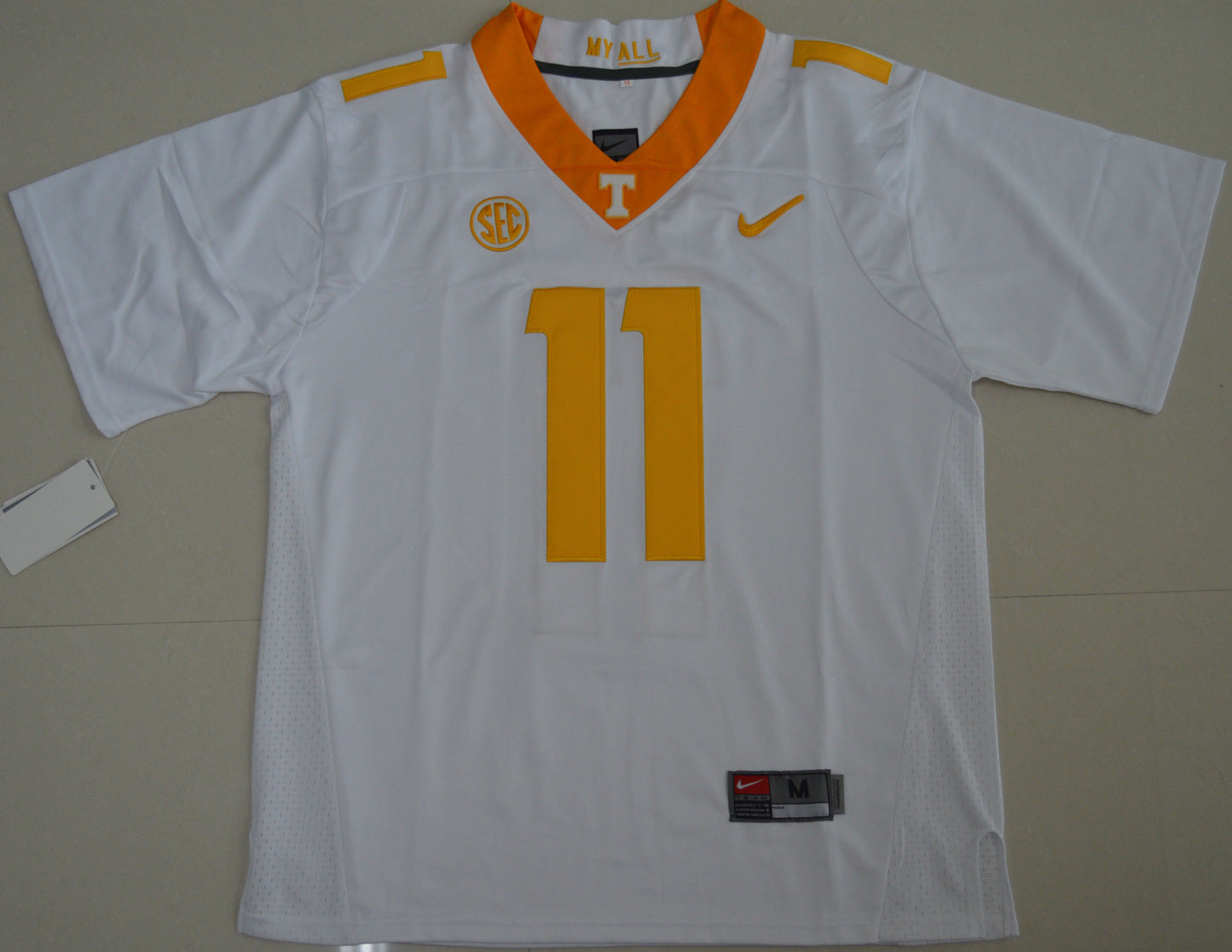 Tennessee Vols Joshua Dobbs 11 College Football Jersey - White 1 football jersey product view 1