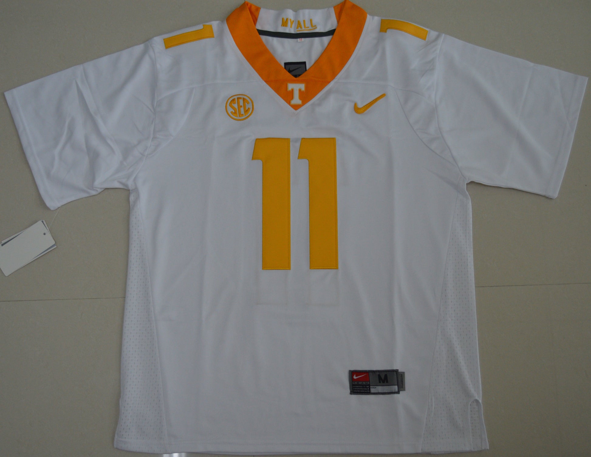 Tennessee Vols Joshua Dobbs 11 College Football Jersey - White 1 football jersey product view 1