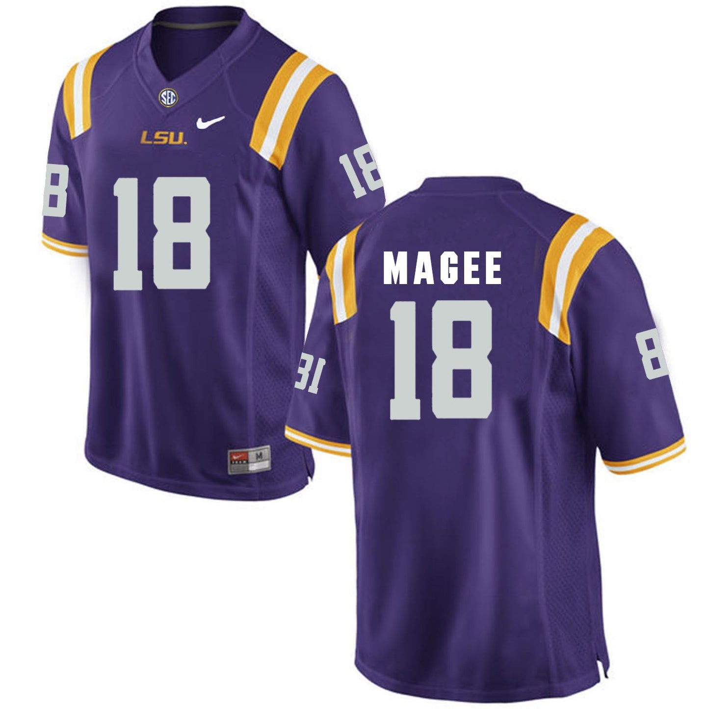 Terrence Magee 18 Purple Style 2 College Football Jersey football jersey product view 1