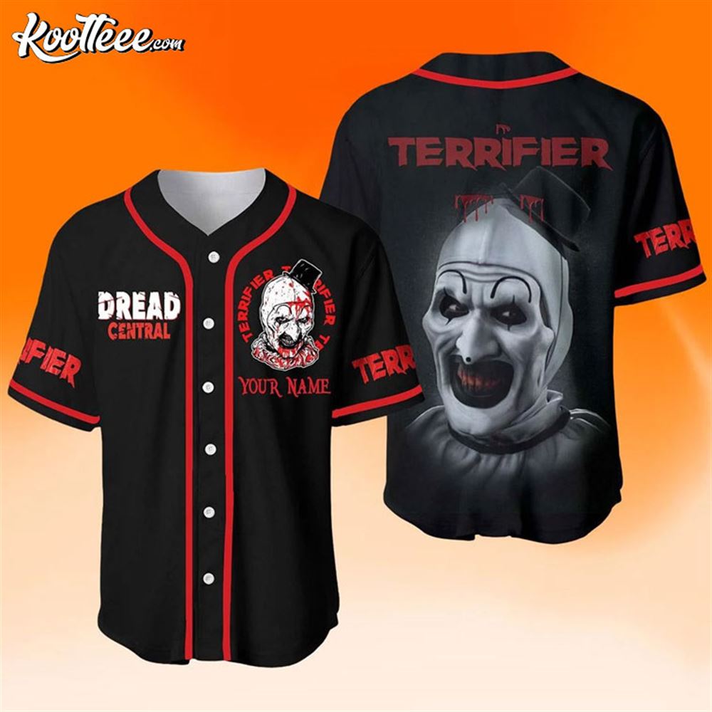 Terrifier Dread Central Halloween Custom Baseball Jersey baseball jersey product view 1