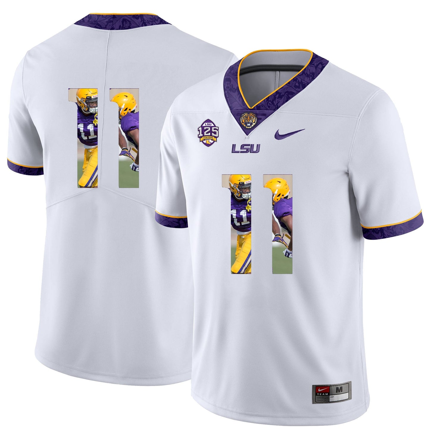 Terrnce Alexander 11 Pattern White College Football Jersey football jersey product view 1