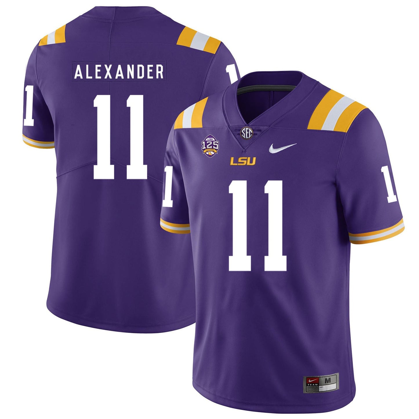 Terrnce Alexander 11 Purple .2jpg College Football Jersey football jersey product view 1