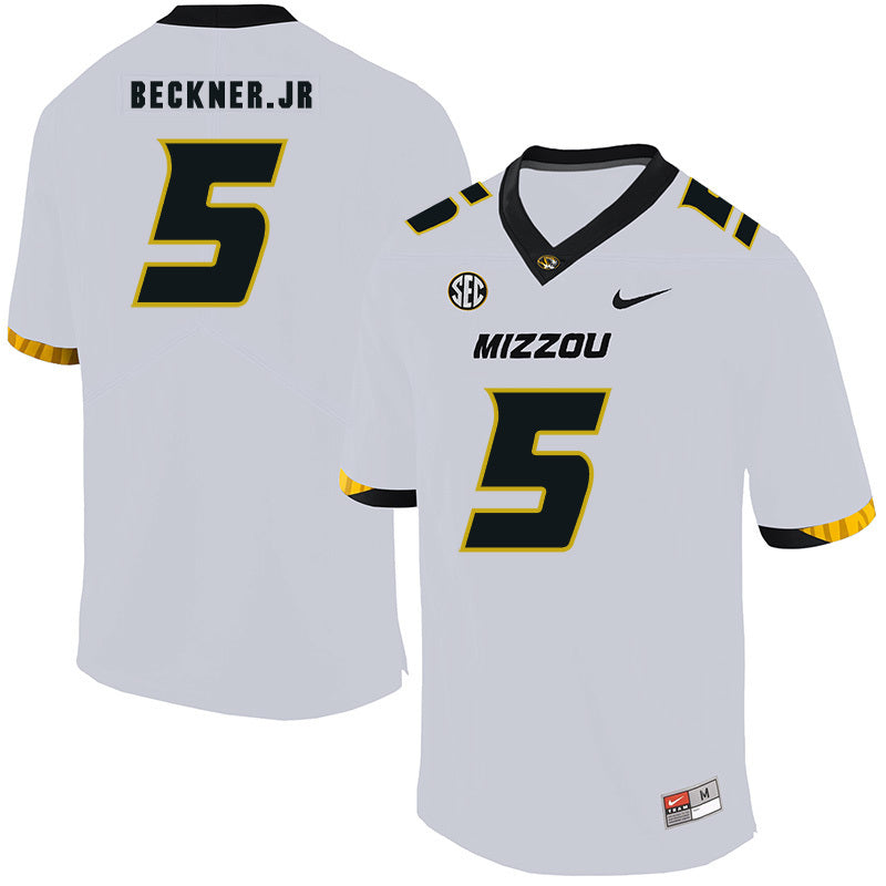 Terry Beckne Jr. 5 White College Football Jersey football jersey product view 1