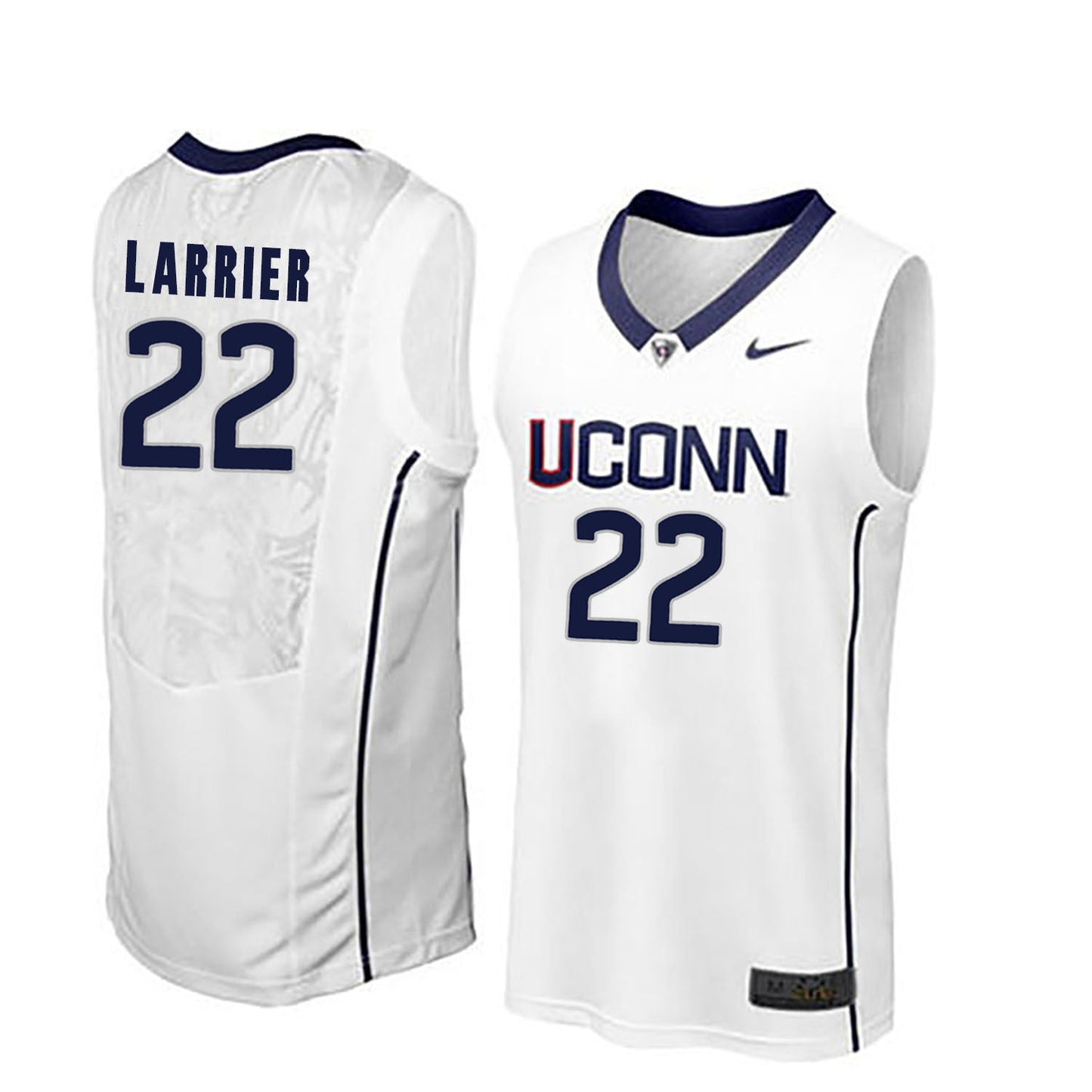 Terry Larrier 22 Men White College Football Jersey football jersey product view 1