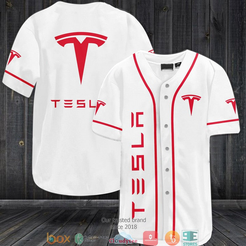 BEST Tesla Baseball Jersey baseball jersey product view 1
