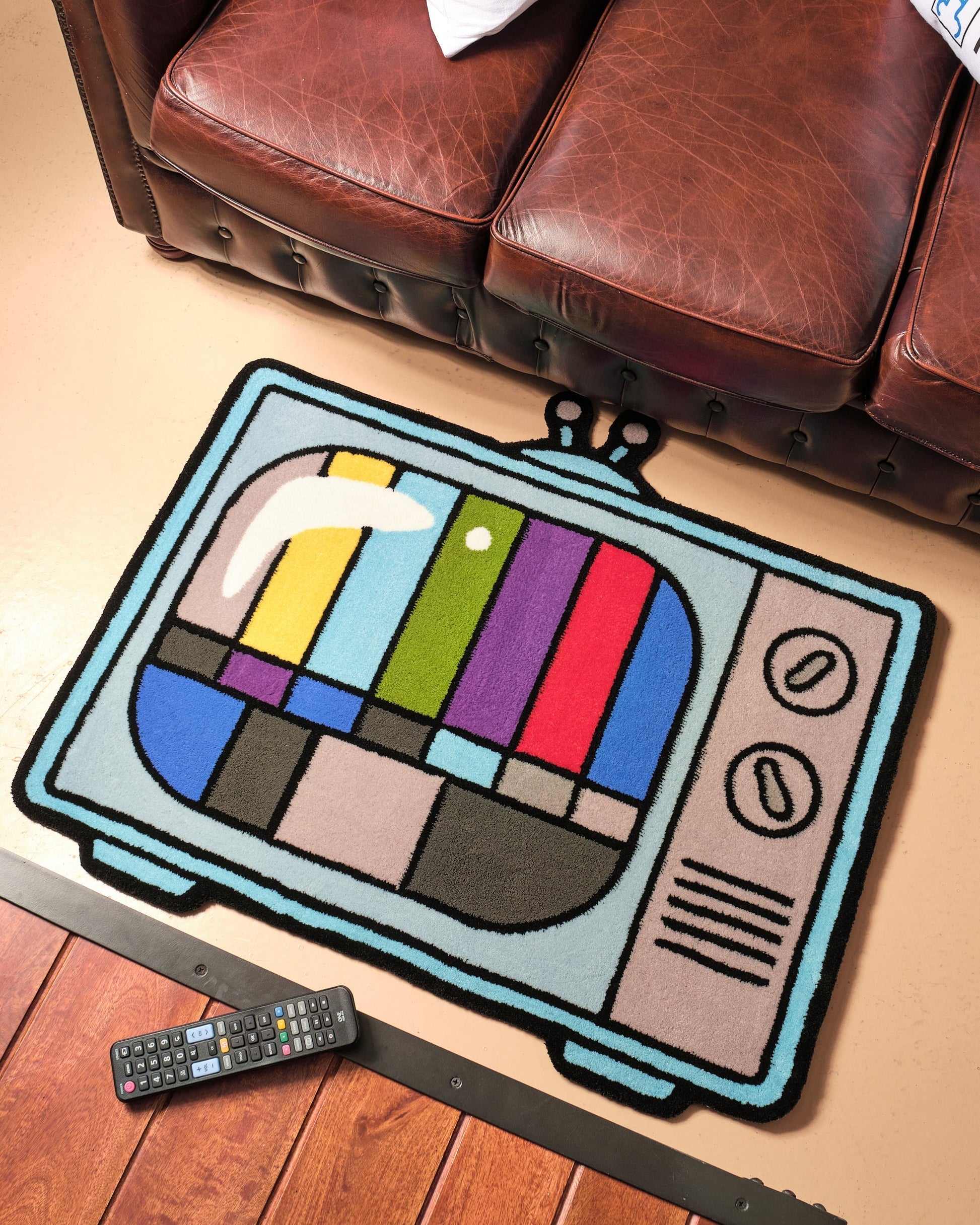 Test Pattern TV Rug Unisex T-shirt, Sweatshirt, Hoodie, Long Sleeve Tee - T-Shirt, Sweatshirt, Hoodie