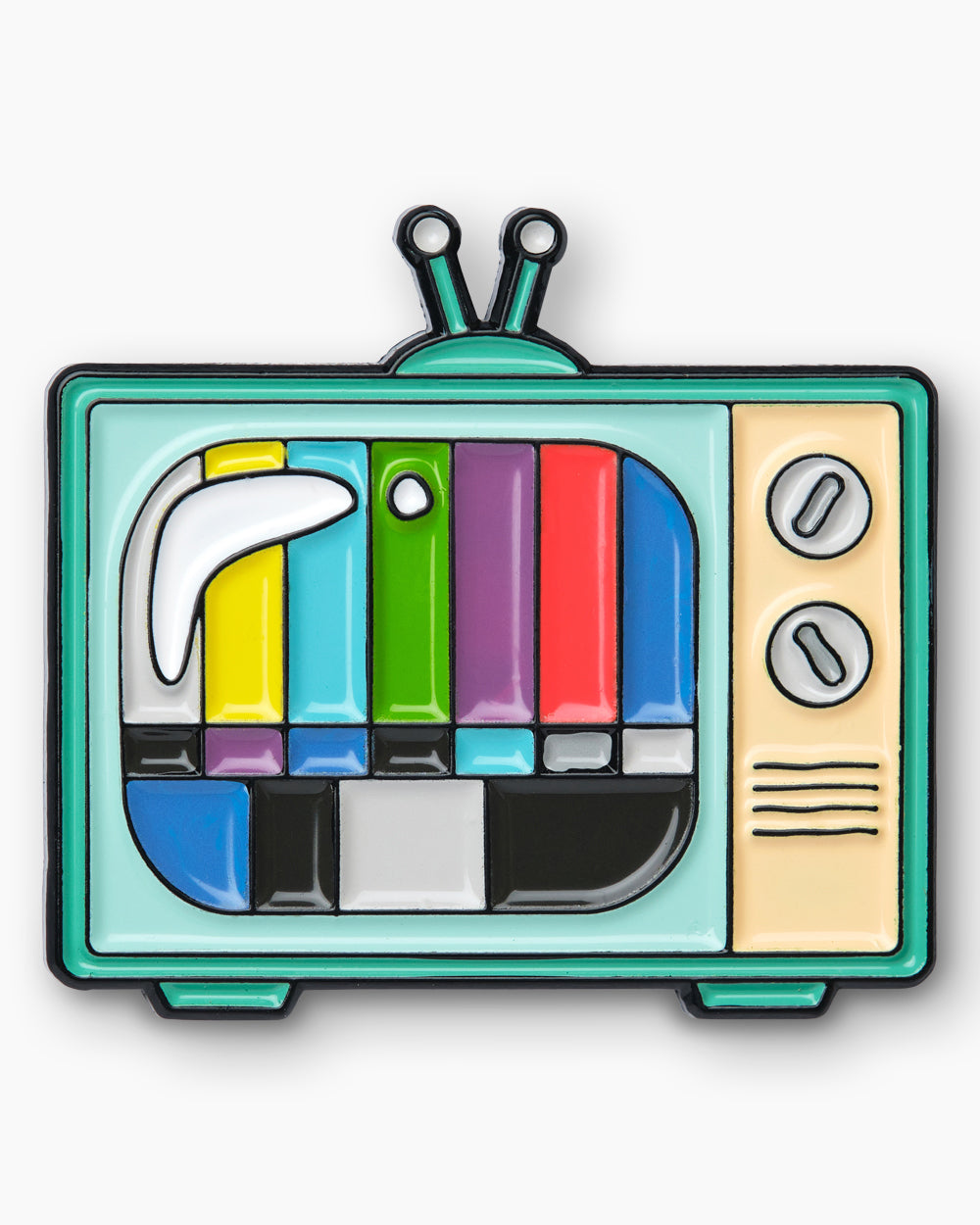 Test Pattern TV Enamel Pin Unisex T-shirt, Sweatshirt, Hoodie, Long Sleeve Tee - T-Shirt, Sweatshirt, Hoodie