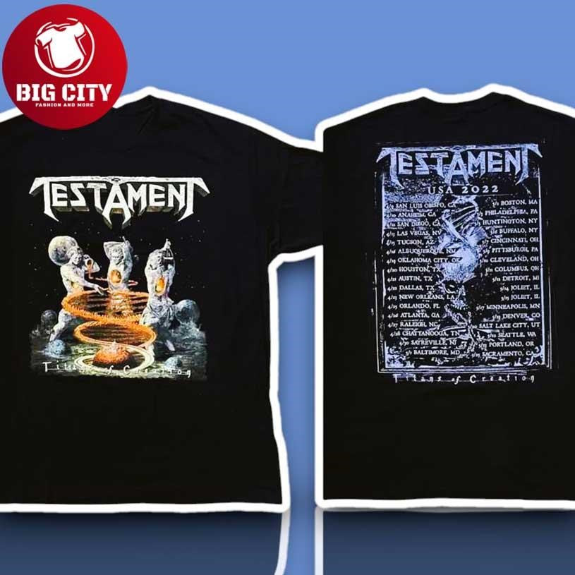 Testament Band Tour 2022 Two Sided Shirt Unisex T-shirt, Sweatshirt, Hoodie, Long Sleeve Tee - T-Shirt, Sweatshirt, Hoodie