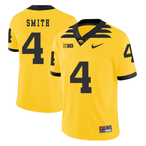 Tevaun Smith 4 Yellow College Football Jersey football jersey product view 1