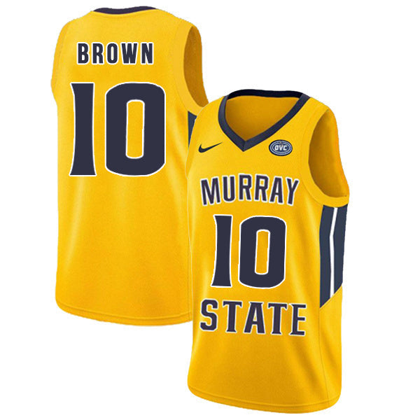 Tevin Brown 10 Yellow College Football Jersey football jersey product view 1
