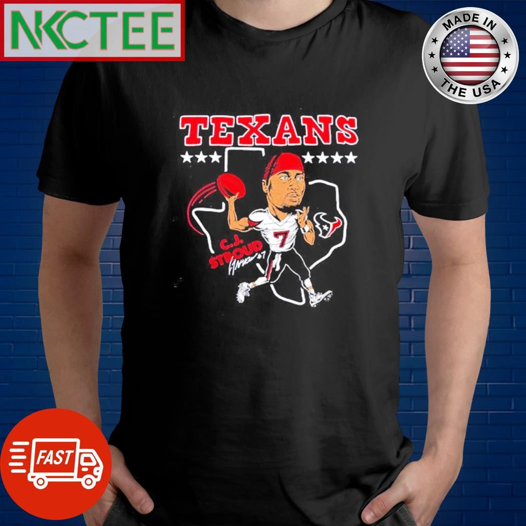 Texans map CJ Stroud throwing ball signature shirt Unisex T-shirt, Sweatshirt, Hoodie, Long Sleeve Tee - T-Shirt, Sweatshirt, Hoodie