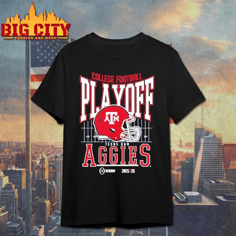Texas A and M Aggies 2025-2026 College Football Playoff Bound helmet Shirt Unisex T-shirt, Sweatshirt, Hoodie, Long Sleeve Tee - T-Shirt, Sweatshirt, Hoodie