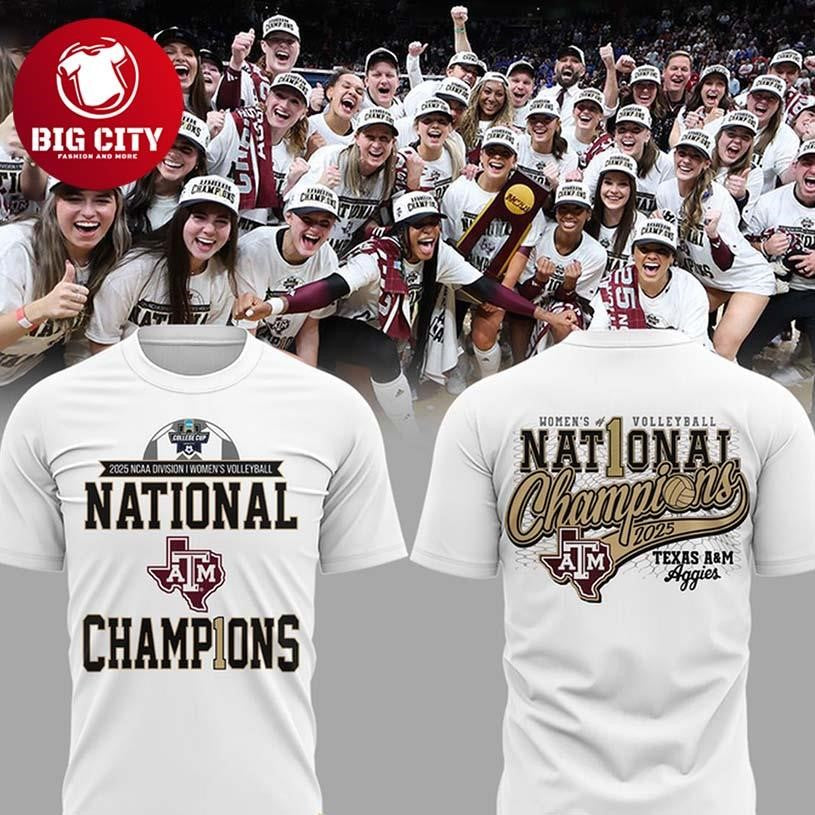 Texas A&amp;M Aggies 2025 NCAA Volleyball National Champions Locker Room Two Sided Shirt Unisex T-shirt, Sweatshirt, Hoodie, Long Sleeve Tee - T-Shirt, Sweatshirt, Hoodie