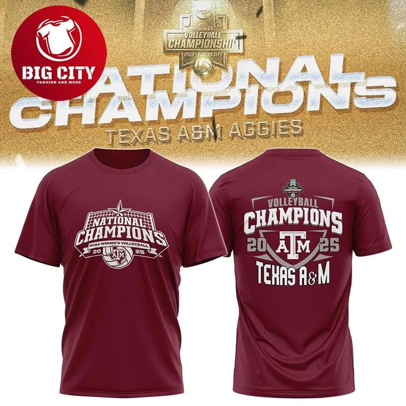 Texas A&amp;M Aggies NCAA Volleyball National Champions Two Sided Shirt Unisex T-shirt, Sweatshirt, Hoodie, Long Sleeve Tee - T-Shirt, Sweatshirt, Hoodie