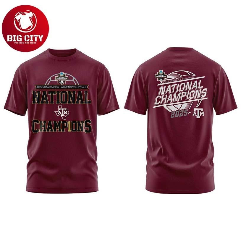 Texas A&amp;M Aggies National Champions 2025 NCAA Locker Room Two Sided Shirt Unisex T-shirt, Sweatshirt, Hoodie, Long Sleeve Tee - T-Shirt, Sweatshirt, Hoodie