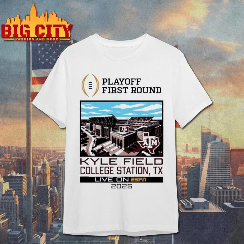 Texas Am Aggies Cfp 1st Round Live From Kyle Field Shirt Unisex T-shirt, Sweatshirt, Hoodie, Long Sleeve Tee - T-Shirt, Sweatshirt, Hoodie