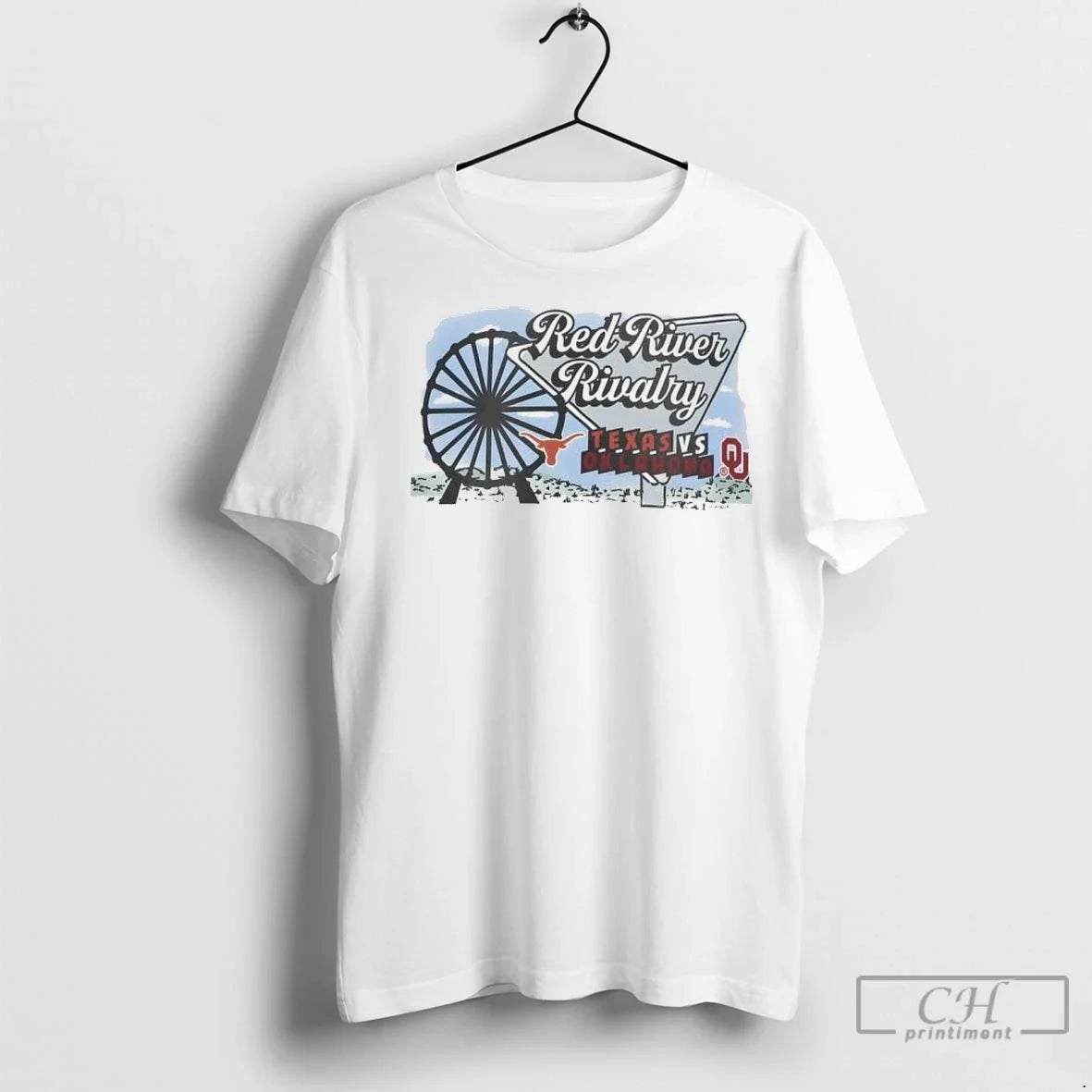 Texas Longhorns Vs Oklahoma Sooners River Rivalry T Shirts Unisex T-shirt, Sweatshirt, Hoodie, Long Sleeve Tee - T-Shirt, Sweatshirt, Hoodie
