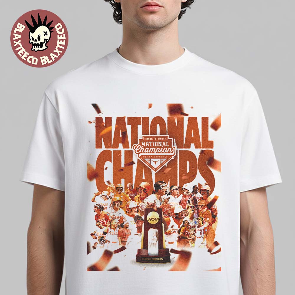 Texas Longhorns Womens Softball NCAA 2026 National Champions Back 2 Back T-Shirt Unisex T-shirt, Sweatshirt, Hoodie, Long Sleeve Tee - T-Shirt, Sweatshirt, Hoodie
