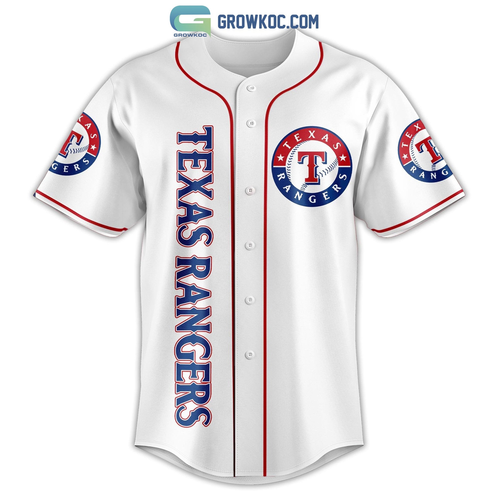 Texas Rangers Since 1835 Baseball Jersey baseball jersey product view 2