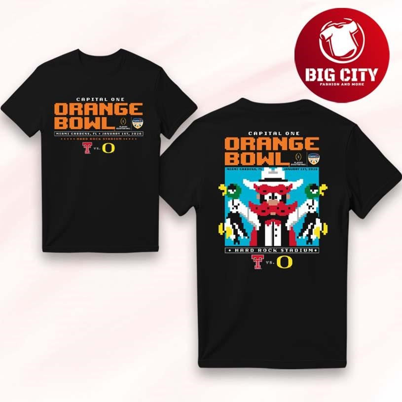 Texas Tech 2025 Orange Bowl Duck Hunt 2025 Two Sided Shirt Unisex T-shirt, Sweatshirt, Hoodie, Long Sleeve Tee - T-Shirt, Sweatshirt, Hoodie