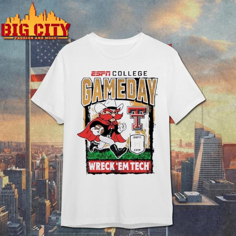 Texas Tech Cfp Gameday 1st Round Mascot Wreck Em Tech Shirt Unisex T-shirt, Sweatshirt, Hoodie, Long Sleeve Tee - T-Shirt, Sweatshirt, Hoodie