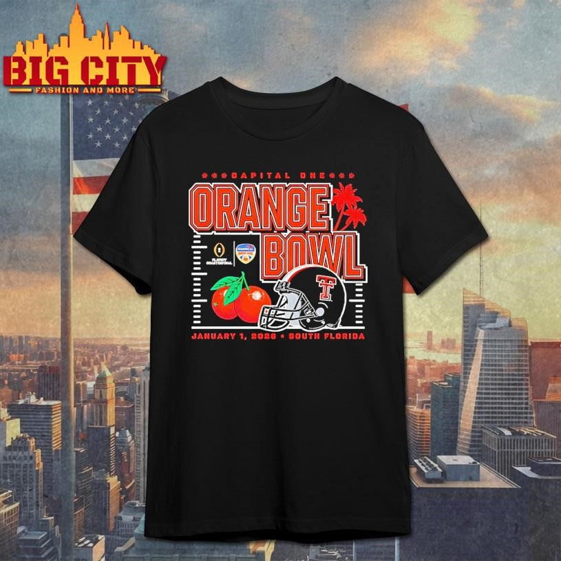 Texas Tech Red Raiders American Football 2026 Capital One Orange Bow Shirt Unisex T-shirt, Sweatshirt, Hoodie, Long Sleeve Tee - T-Shirt, Sweatshirt, Hoodie