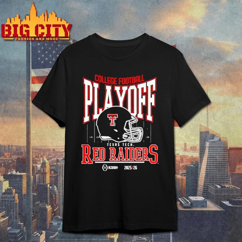 Texas Tech Red Raiders NCAA 2025 2026 College Football Playoff curved helmet shirt Unisex T-shirt, Sweatshirt, Hoodie, Long Sleeve Tee - T-Shirt, Sweatshirt, Hoodie