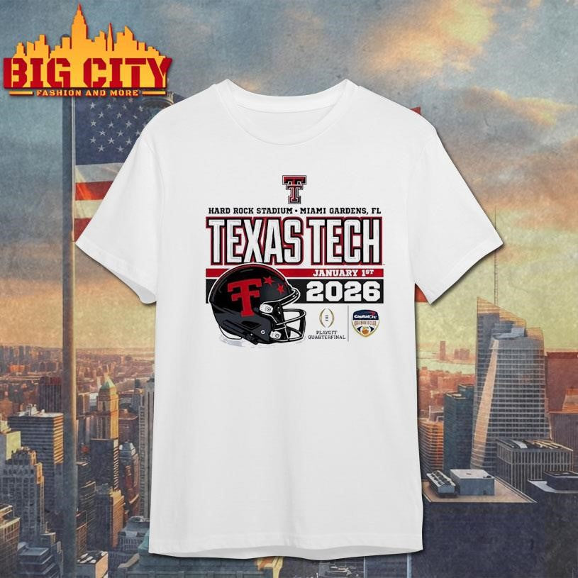 Texas Tech Red Raiders Orange Bowl 2026 CFP Quarterfinal Shirt Unisex T-shirt, Sweatshirt, Hoodie, Long Sleeve Tee - T-Shirt, Sweatshirt, Hoodie