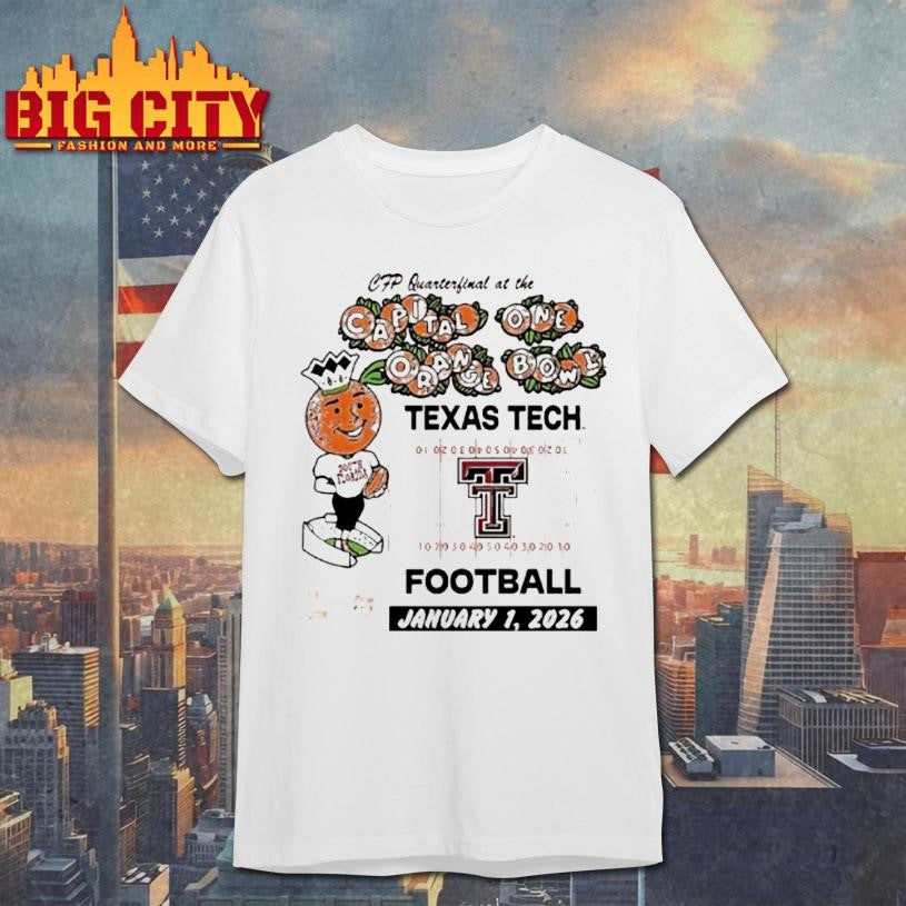 Texas Tech Red Raiders Orange Bowl January 1st 2026 Shirt Unisex T-shirt, Sweatshirt, Hoodie, Long Sleeve Tee - T-Shirt, Sweatshirt, Hoodie