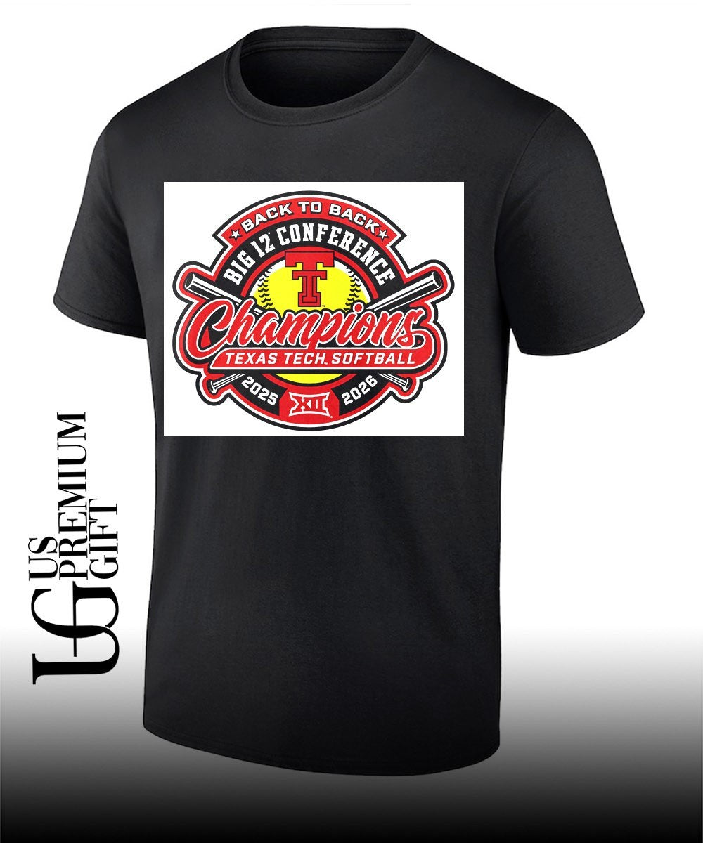 Texas Tech Red Raiders Softball back to back Big 12 Conference Regular Season Champions logo shirt - T-Shirt, Sweatshirt, Hoodie