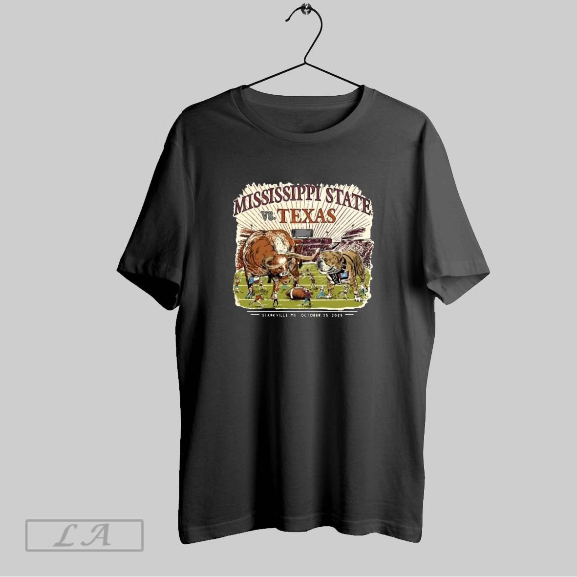Texas Vs Mississippi State Starkville Ms October 25 Game Day 2025 Unisex T-shirt, Sweatshirt, Hoodie, Long Sleeve Tee - T-Shirt, Sweatshirt, Hoodie