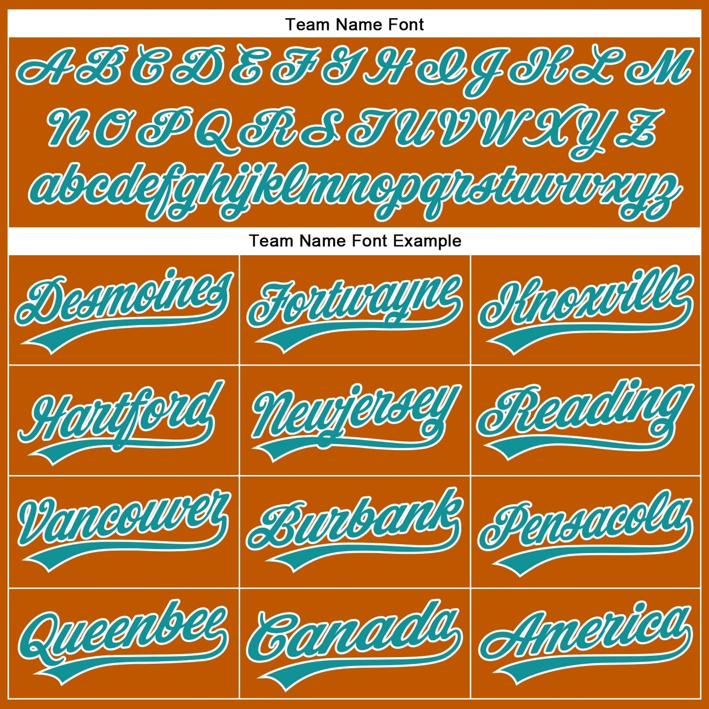 Custom Texas Orange Teal-White Authentic Baseball Jersey baseball jersey product view 4