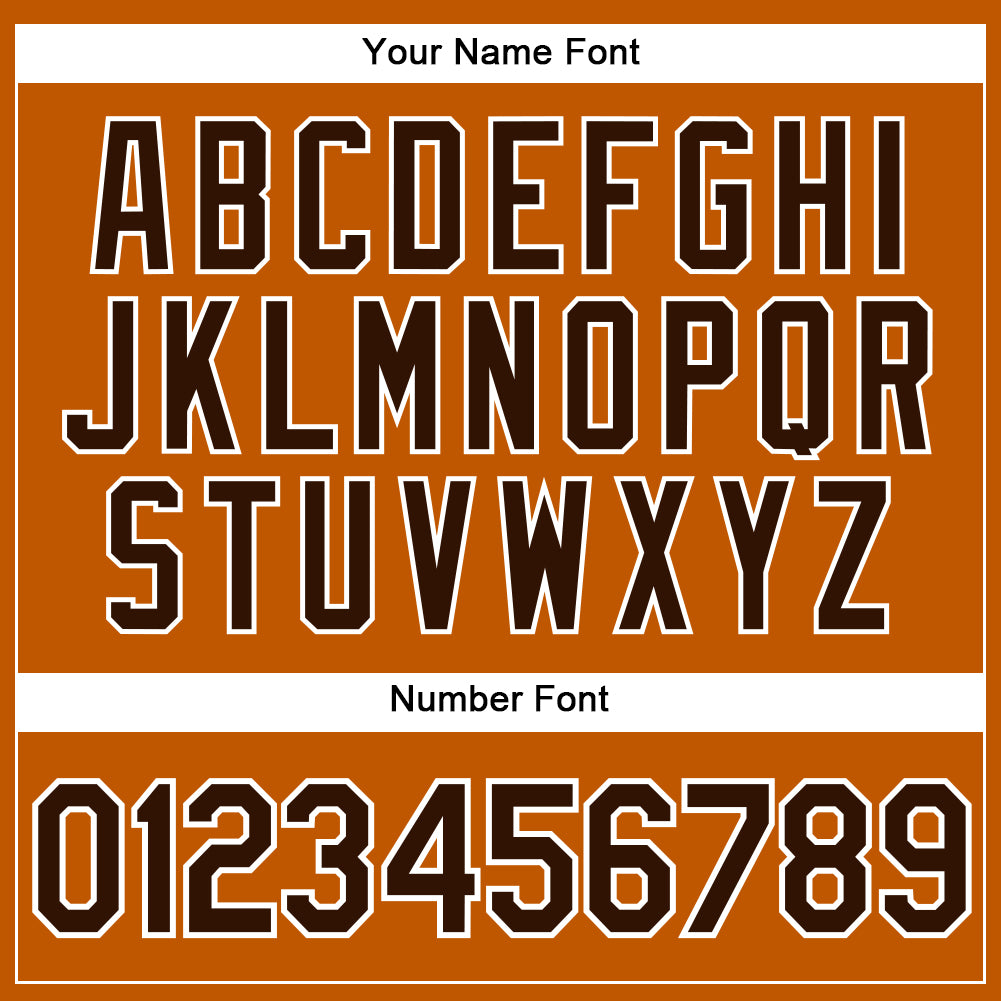 Custom Texas Orange Brown-White Authentic Baseball Jersey baseball jersey product view 5