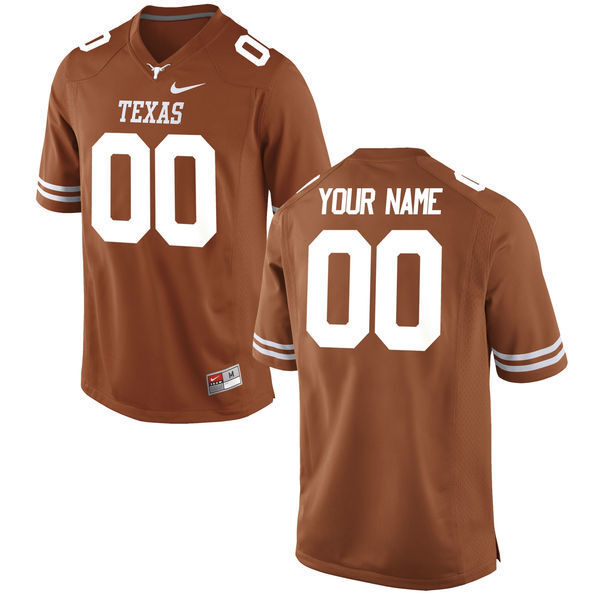 Texas Blank Custom Dark Orange College Football Jersey football jersey product view 1