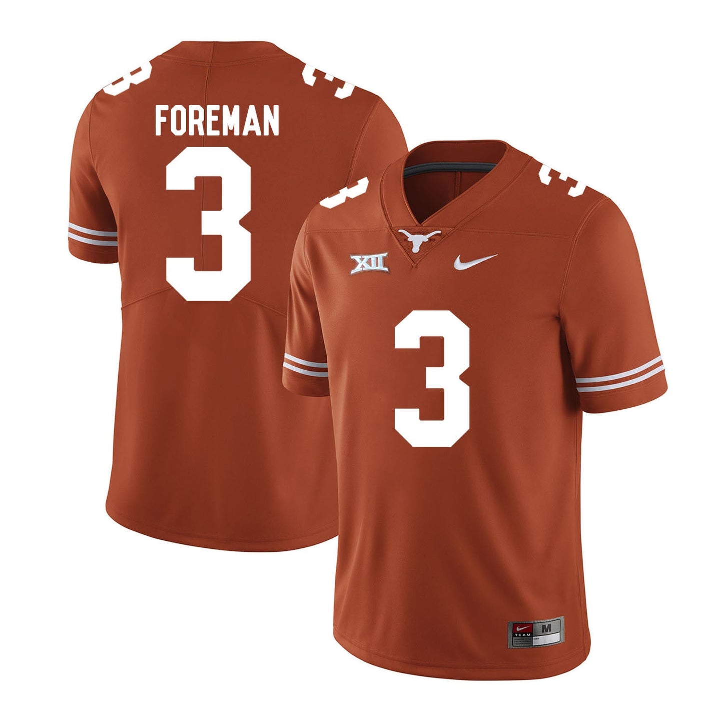 Texas Longhorns Armanti Foreman 3 Orange College Football Jersey football jersey product view 1