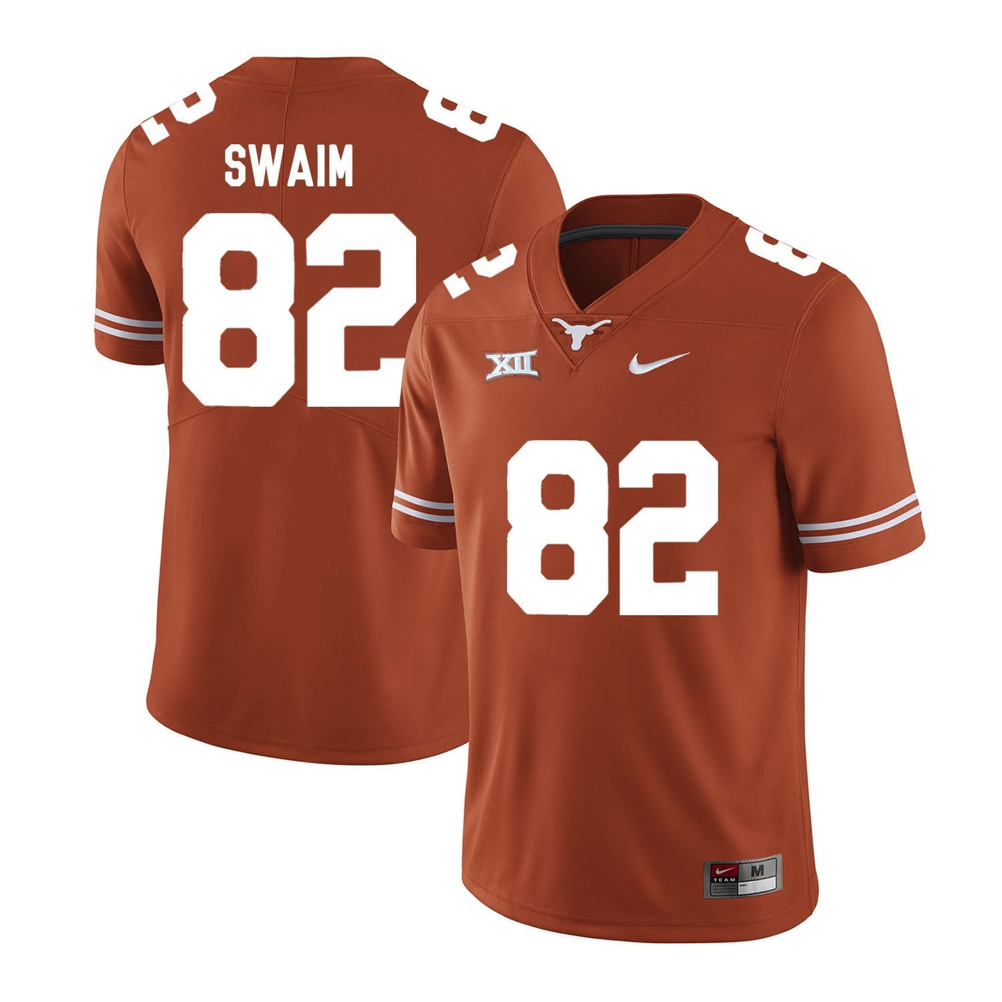 Texas Longhorns Geoff Swaim 82 Orange College Football Jersey football jersey product view 1