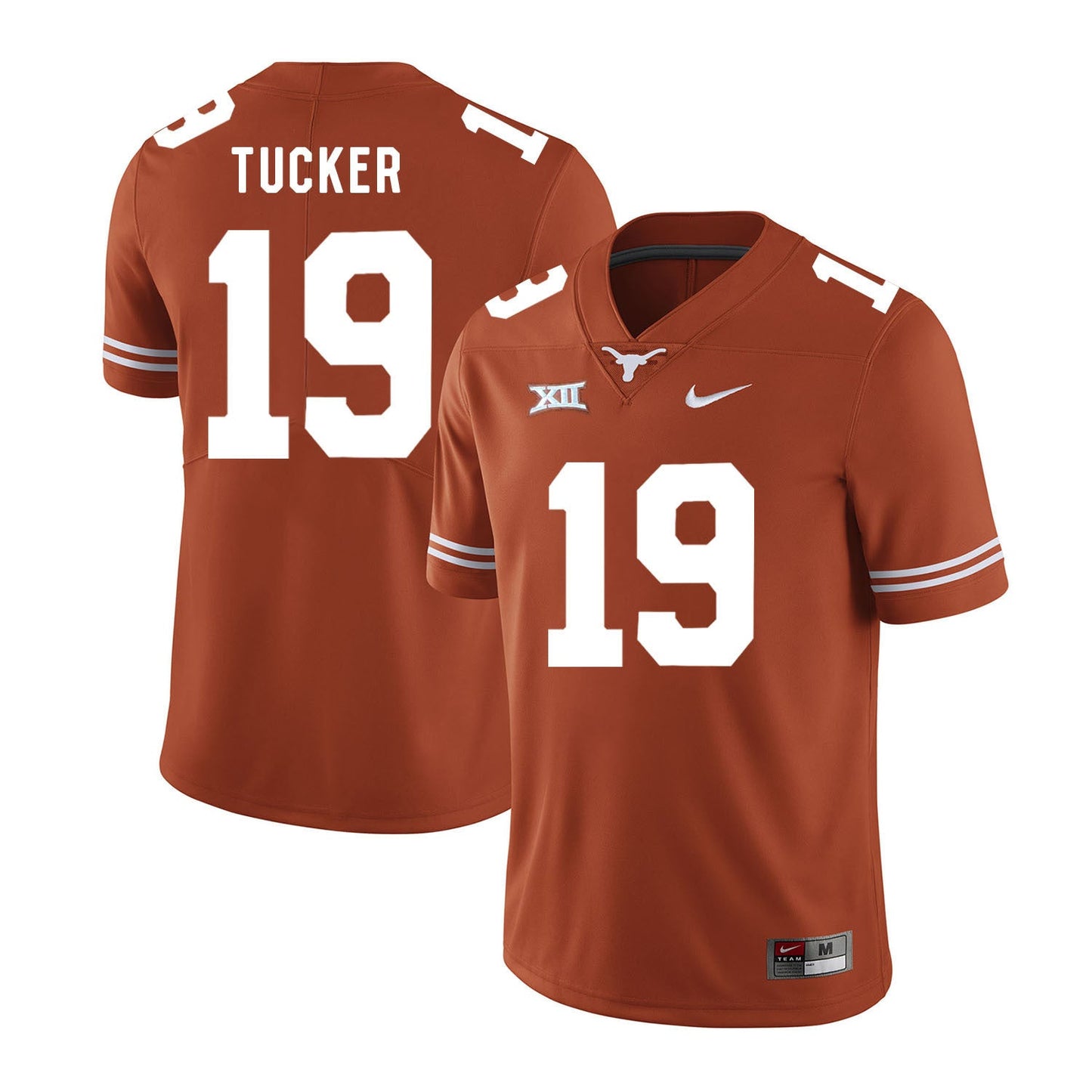 Texas Longhorns Justin Tucker 19 Orange College Football Jersey football jersey product view 1