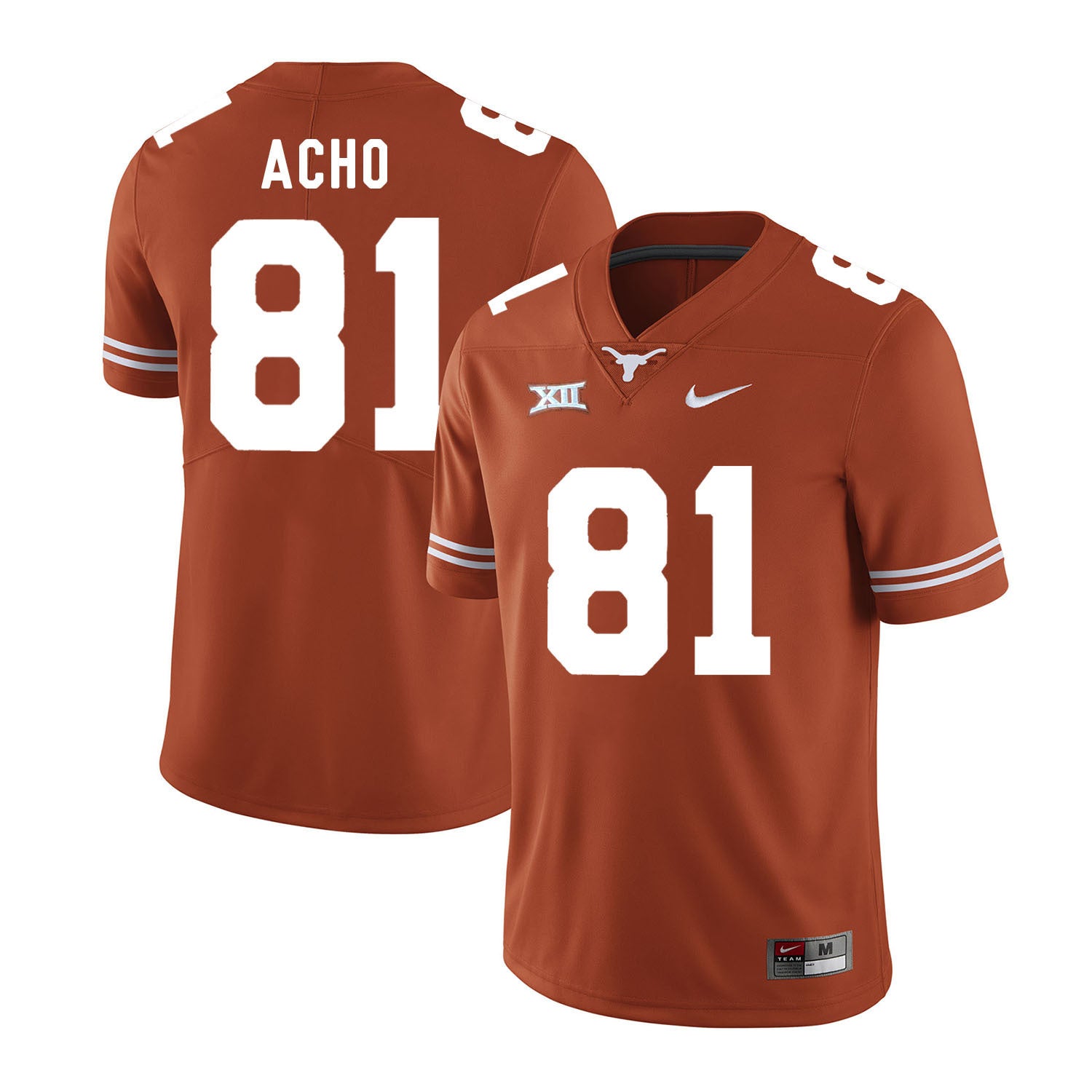 Texas Longhorns Sam Acho 81 Orange College Football Jersey football jersey product view 1
