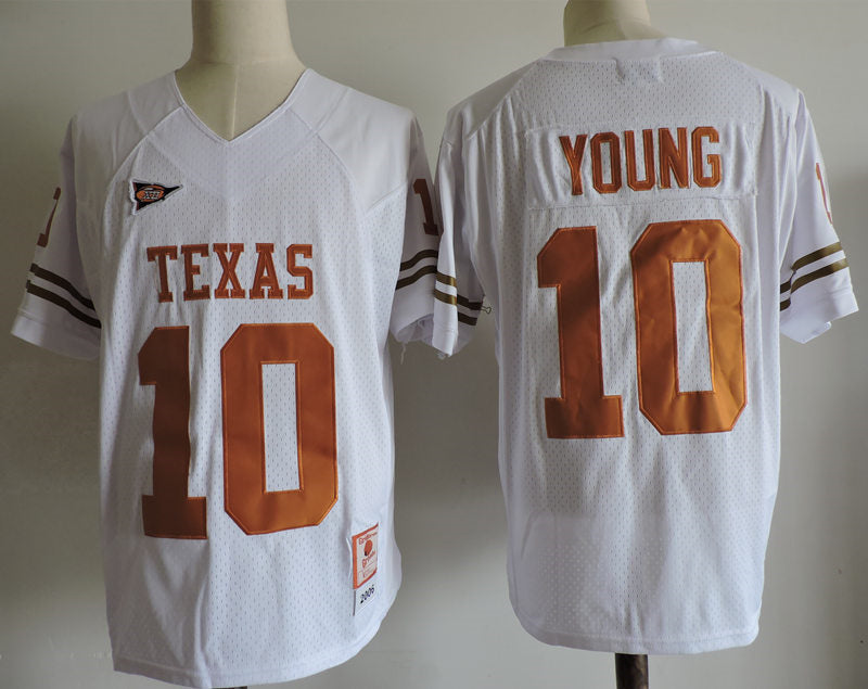 Texas Longhorns #10 Vince Young Style 1 College Football Jersey football jersey product view 1