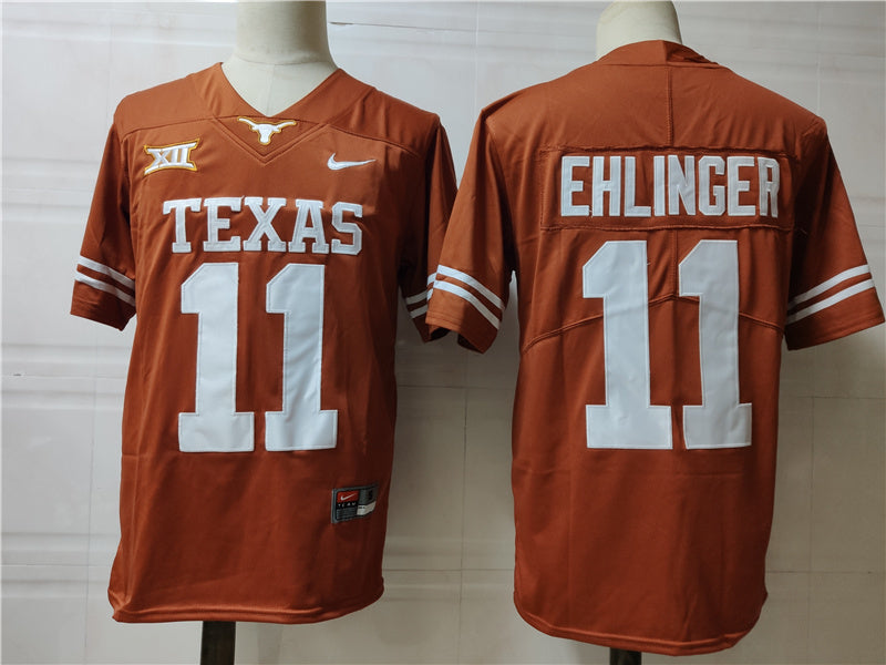 Texas Longhorns #11 Sam Ehlinger College Football Jersey football jersey product view 1