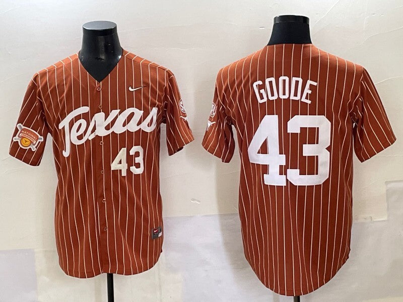 Texas Longhorns #43 ncaa Collaboration Style 3 College Football Jersey football jersey product view 1