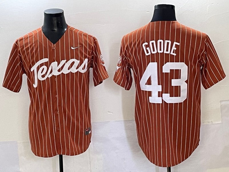 Texas Longhorns #43 ncaa Collaboration Style 6 College Football Jersey football jersey product view 1